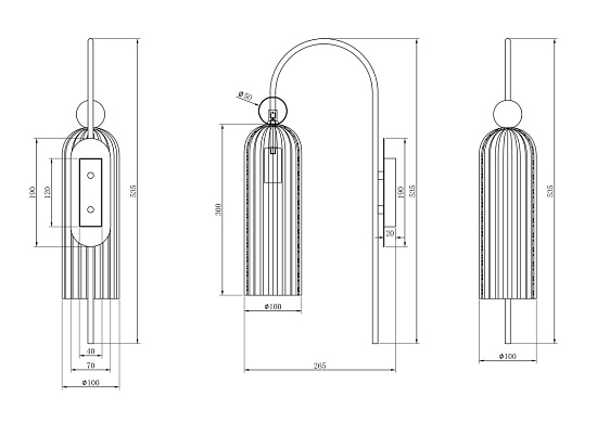Настенный светильник (бра) Maytoni Antic MOD302WL-01W - фото