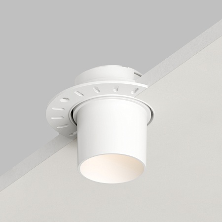 DK3057-WH Встраиваемый светильник под шпатлевку, IP20, до 15 Вт, LED, GU5,3, белый, пластик - фото