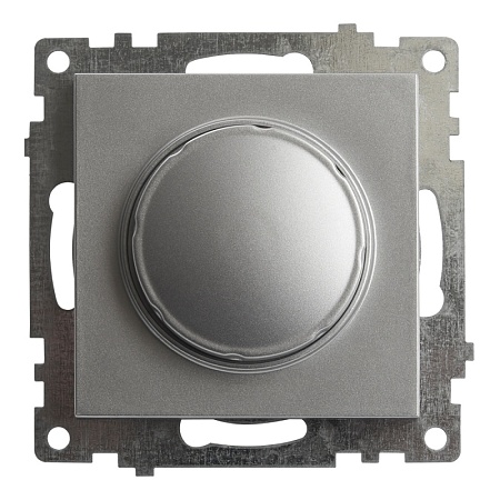 Выключатель диммирующий TRIAC(механизм), STEKKER GLS10-7106-03, 250V, 500W, серия Катрин, серебро - фото