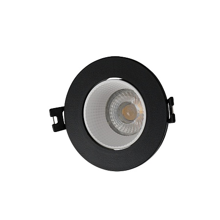 DK3071-WH+BK Встраиваемый светильник, IP 20, 10 Вт, GU5.3, LED, белый/черный, пластик - фото