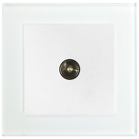 Розетка телевизионная 1-местная STEKKER GLS00-7008-01, 75 Ом, 5-862МГц, серия Катрин, белый - фото