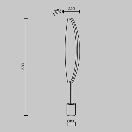 Напольный светильник (торшер) Maytoni Breeze MOD281FL-L33BS3K - фото