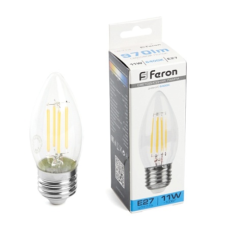 Лампа светодиодная Feron LB-713 Свеча E27 11W 230V 6400K - фото