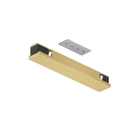 TR5722-SB Электрический коннектор прямой для трека SHINE BASE, 48V DC, IP20, сатинированная латунь, алюминий - фото