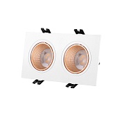 DK3072-WBR Встраиваемый светильник, IP 20, 10 Вт, GU5.3, LED, белый/бронзовый, пластик