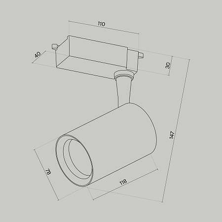 Трековый светильник Technical Vuoro TR003-1-10W3K-S-B - фото