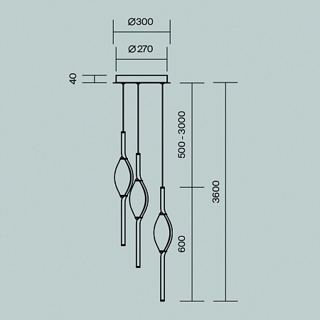 Подвесной светильник Maytoni Foresight MOD347PL-L24BS3K - фото