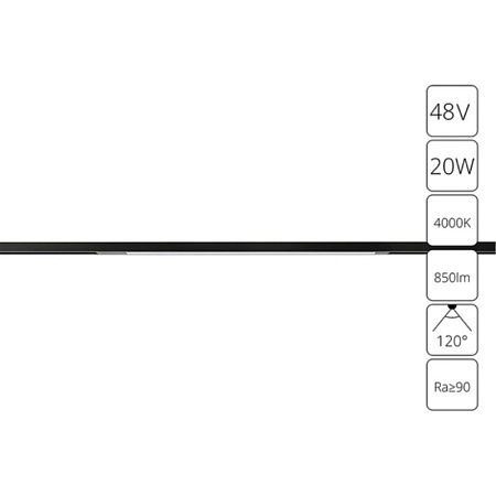 Магнитный трековый светильник Arte Lamp OPTIMA A7264PL-1BK - фото