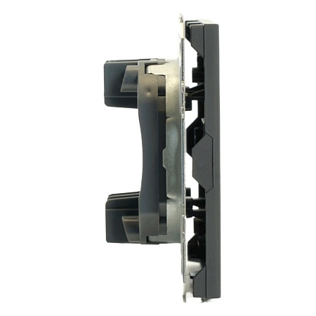 Заглушка (механизм), серия Эмили, черный уголь, soft touch, RST00-5116-05 - фото