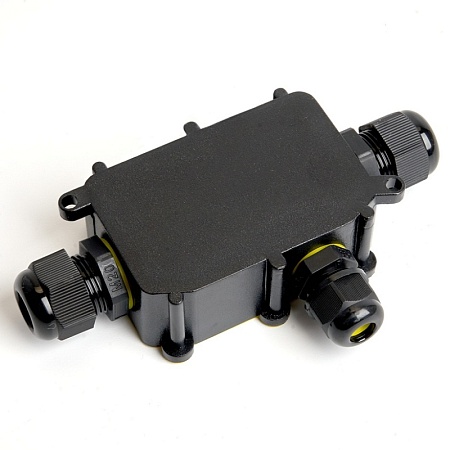 Соединитель-коннектор для проводов LD533, 3-контактный, с пружинным контактом, водонепроницаемый, черный - фото