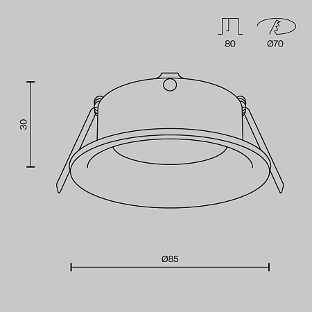 Встраиваемый светильник Technical Slim DL027-2-01-S - фото