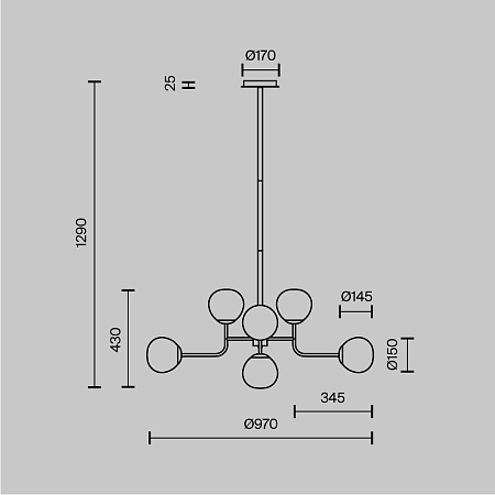 Люстра Maytoni Erich MOD221-PL-08-G - фото