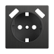 Накладка для розетки USB графит рифленый WL04-USB-CP - фото