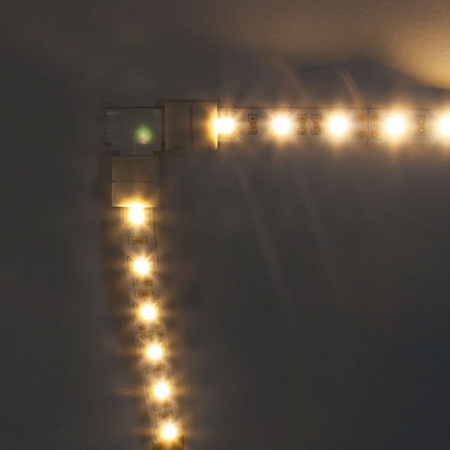 Комплект L коннекторов  с соединителем для светодиодной ленты (5050/10мм), LD185 - фото