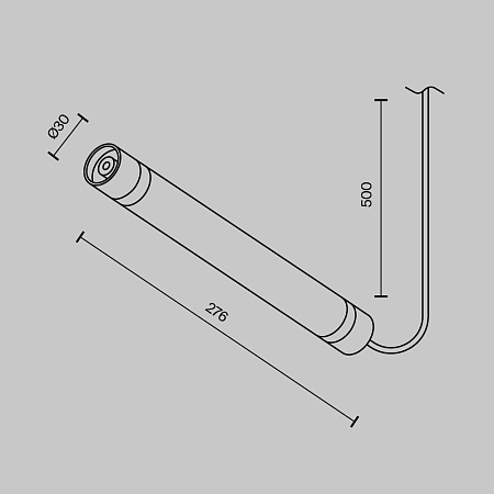 Комплектующие для систем освещения с токоведущими элементами Technical CA011-L300-100W-B - фото