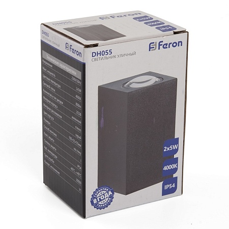 Светильник уличный светодиодный Feron DH055, 2*5W, 800Lm, 4000K, серый - фото