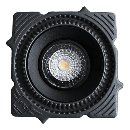 Св-к встр. светодиодный в натяжной ПВХ потолок Черный LED 1*7W 3000K 560Lm Ra80 60° IP2 ST753.438.07 - фото