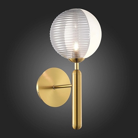 Светильник настенный Матовое золото/Белый, Дымчатый G9 LED 1*5W SLE1096-201-01 - фото