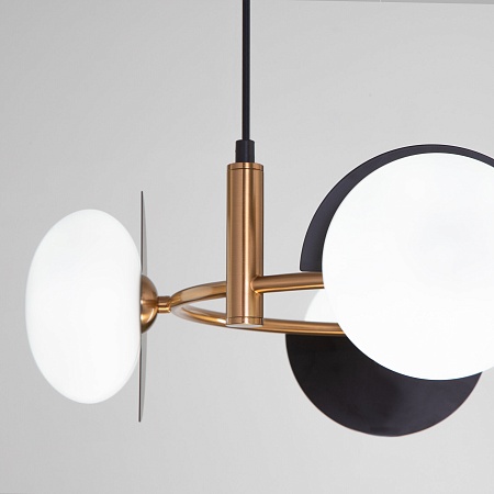 Подвесной светильник Eurosvet 70150/4 черный/латунь Smart - фото