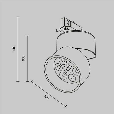 Трековый светильник Technical Alfa TR199-3-15W4K-M-B - фото