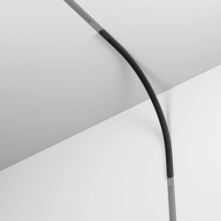 Коннектор радиусный внутренний R300 Basity, черный - фото