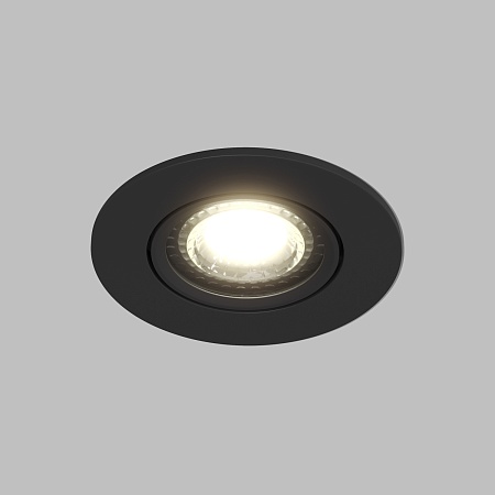 DK3020-BK Встраиваемый светильник, IP 20, 10 Вт, GU5.3, LED, черный, пластик - фото