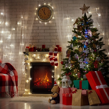 Светодиодная гирлянда Feron CL555 линейная "шарики", статичная, мультиколор, 2м + 0.5м с питанием от батареек, прозрачный шнур - фото