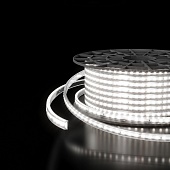 Светодиодная лента 220 В 14,4 вт/м 120 Led/м 2835 IP65, холодный белый 6500K, 50 м Лента светодиодная 220V 14,4W 120Led 2835 IP65 6500 холодный белый, 50 м Elektrostandard