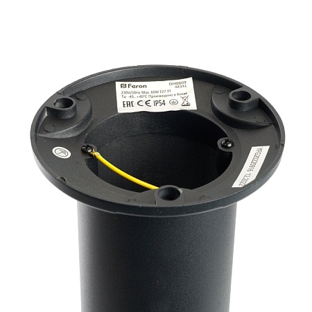 Светильник садово-парковый Feron DH0809, столб, E27 230V, черный - фото