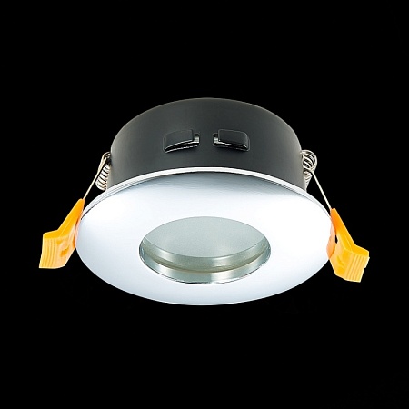 Св-к встр. Хром GU10 1*50W IP44 D84xH50 220V Без ламп ST213.108.01 - фото