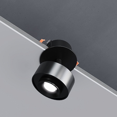Потолочный поворотный светодиодный светильник Only 6W 4000K чёрный 25089/LED Elektrostandard - фото
