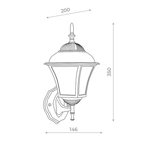 Светильник уличный настенный ST-Luce Бронза/Бронза, Прозрачный E27 1*60W SL082.201.01 - фото