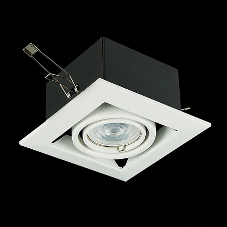 Св-к встр. Черный, Белый GU10 1*50W IP20 L126xW126xH70 220V Без ламп ST250.558.01 - фото