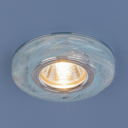 Точечный светильник с LED подсветкой 2191 MR16 CL/BL прозрачный/голубой - фото