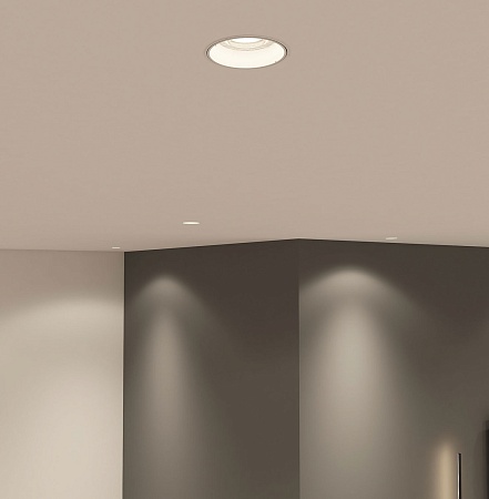 DK3055-WH Встраиваемый светильник, IP 20, 10 Вт, GU5.3, LED, белый, пластик - фото