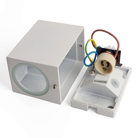 Светильник садово-парковый Feron DH050,на стену, GU10 230V, белый - фото