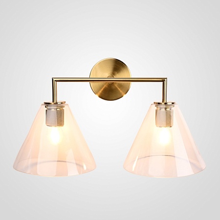 Бра Rh Utilitaire Funnel Shade Double Sconce Brass Imperiumloft 123267-22 - фото