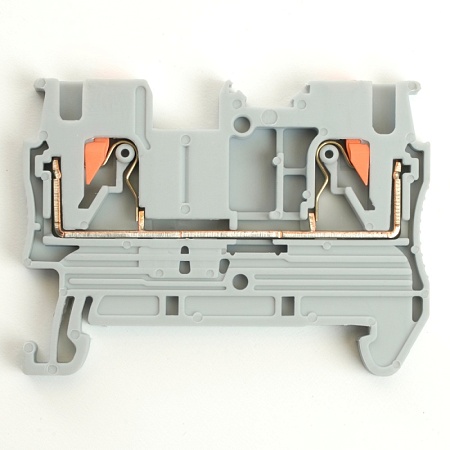 Зажим пружинный, 2-проводной проходной ЗНИ - 2,5 ,JXB PT 2,5, серый LD572-1-25 - фото