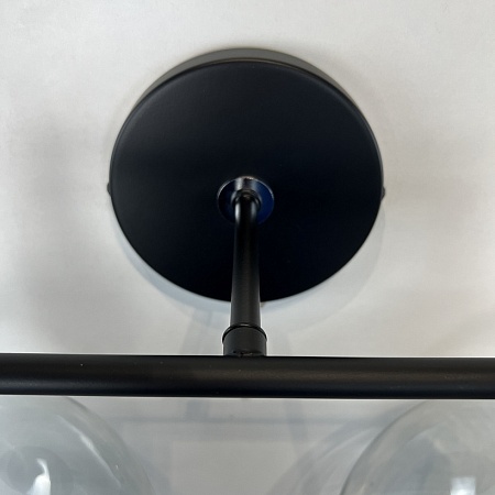 Бра Rh Utilitaire Globe Shade Double Sconce Black Imperiumloft 123272-22 - фото