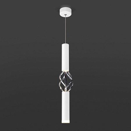 Подвесной акцентный светильник Eurosvet 50191/1 LED белый/хром - фото