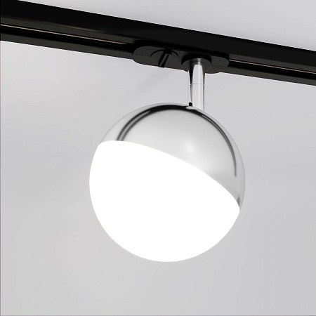 Трековый светодиодный светильник для однофазного шинопровода Glob GX53 Хром Glob GX53 Хром (MRL 1015) однофазный Elektrostandard - фото