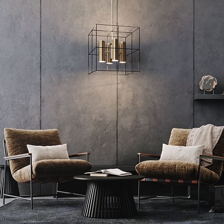 Потолочный акцентный светильник Eurosvet 70142/8 латунь - фото