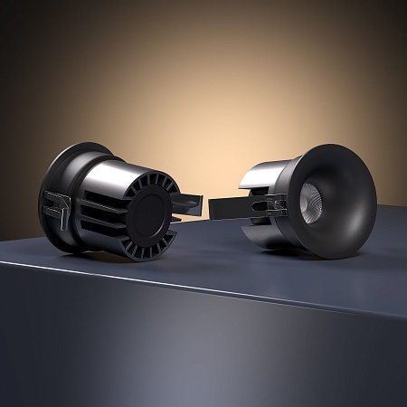 Светильник встраиваемый светодиодный Bliss 15W 4000K черный 25070/LED Elektrostandard - фото