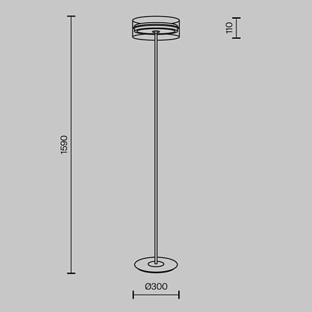 Напольный светильник (торшер) Maytoni Dress code MOD348FL-L24BBS3K - фото