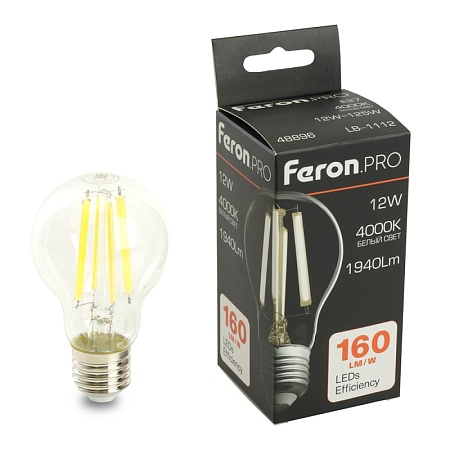 Лампа светодиодная Feron.PRO LB-1112 Шар E27 1940LM 12W 175-265V 4000K - фото
