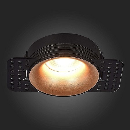 Св-к встр. Черный GU10 1*50W IP20 D78xH30 165-265V Без ламп ST218.428.01 - фото