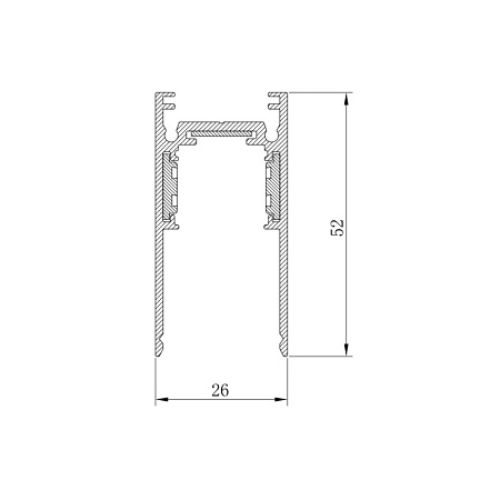 Шинопровод для низковольтных трековых  светильников, черный, 2м, CABM1000 - фото