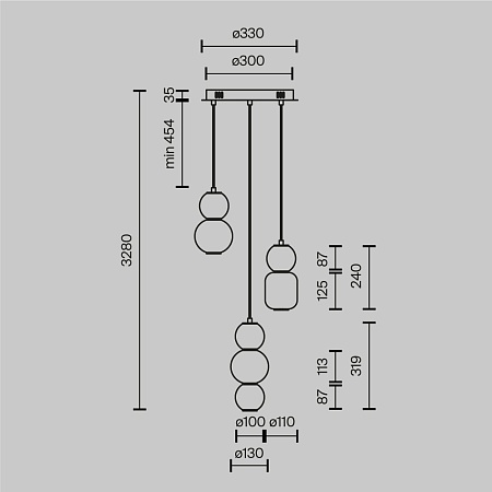 Подвесной светильник Maytoni Drop MOD273PL-L33CH3K - фото