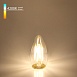 Филаментная светодиодная лампа "Свеча" C35 9W 4200K E27 (C35 прозрачный) BLE2706 Elektrostandard - фото
