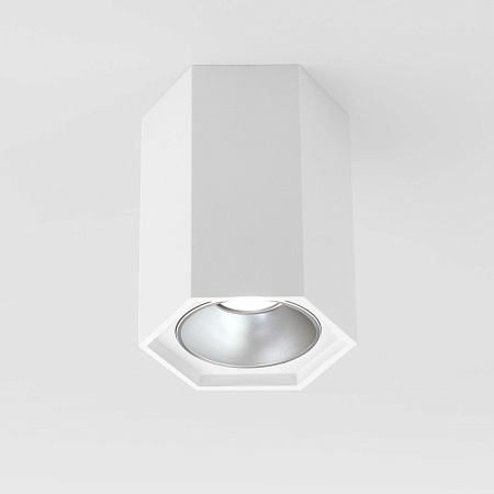 Накладной светодиодный светильник 7W 4200K белый матовый/серебро 25036/LED - фото